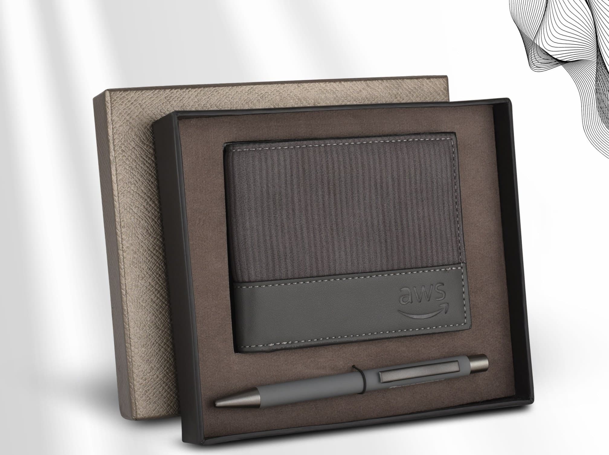 Textured Wallet & Pen Set