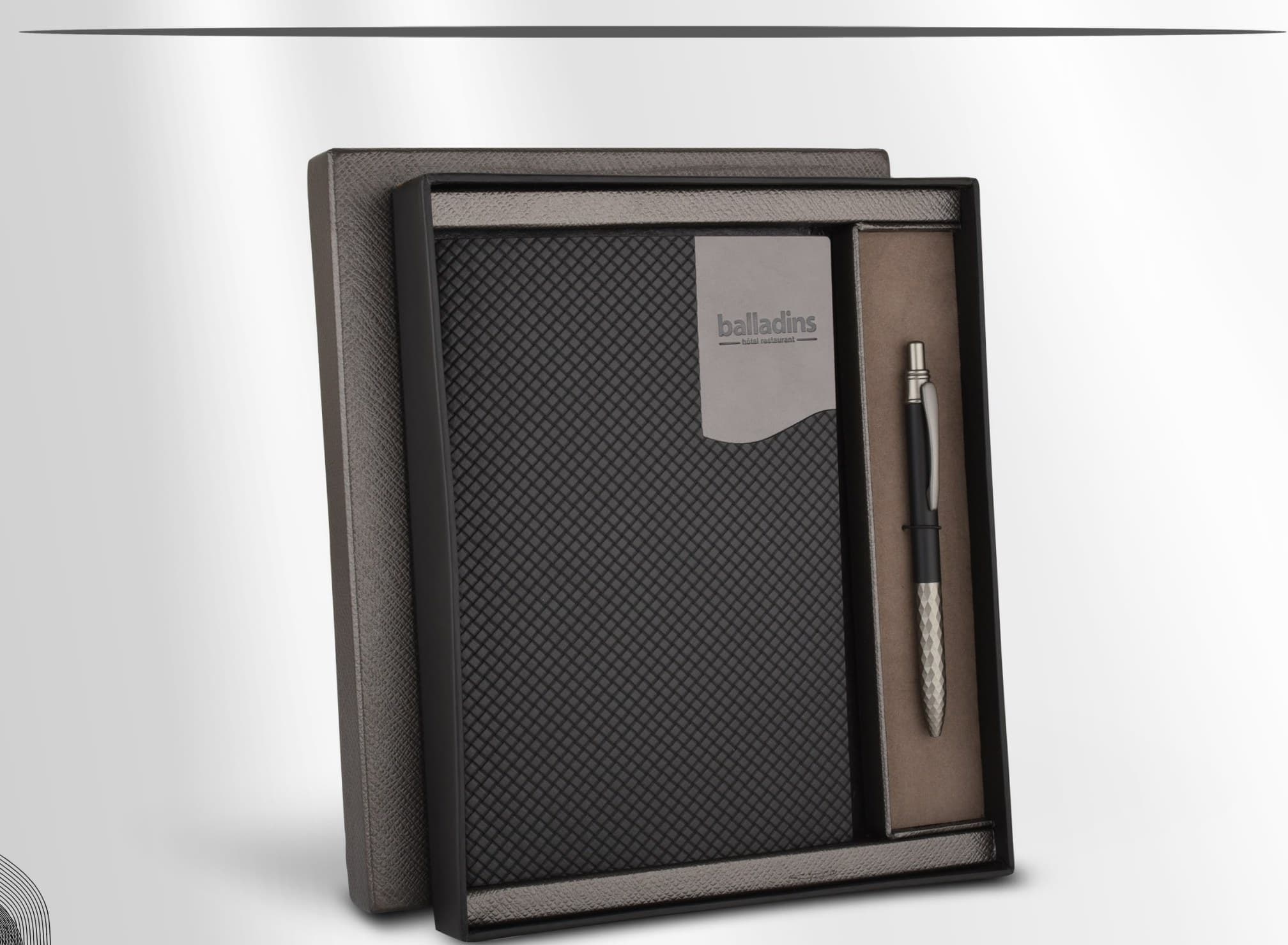 Diamond-Texture Notebook & Pen Set