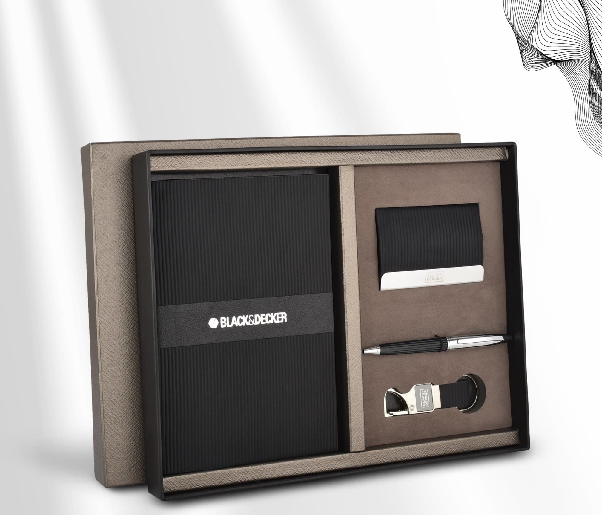 Banded Ribbed Notebook Gift Set of Four