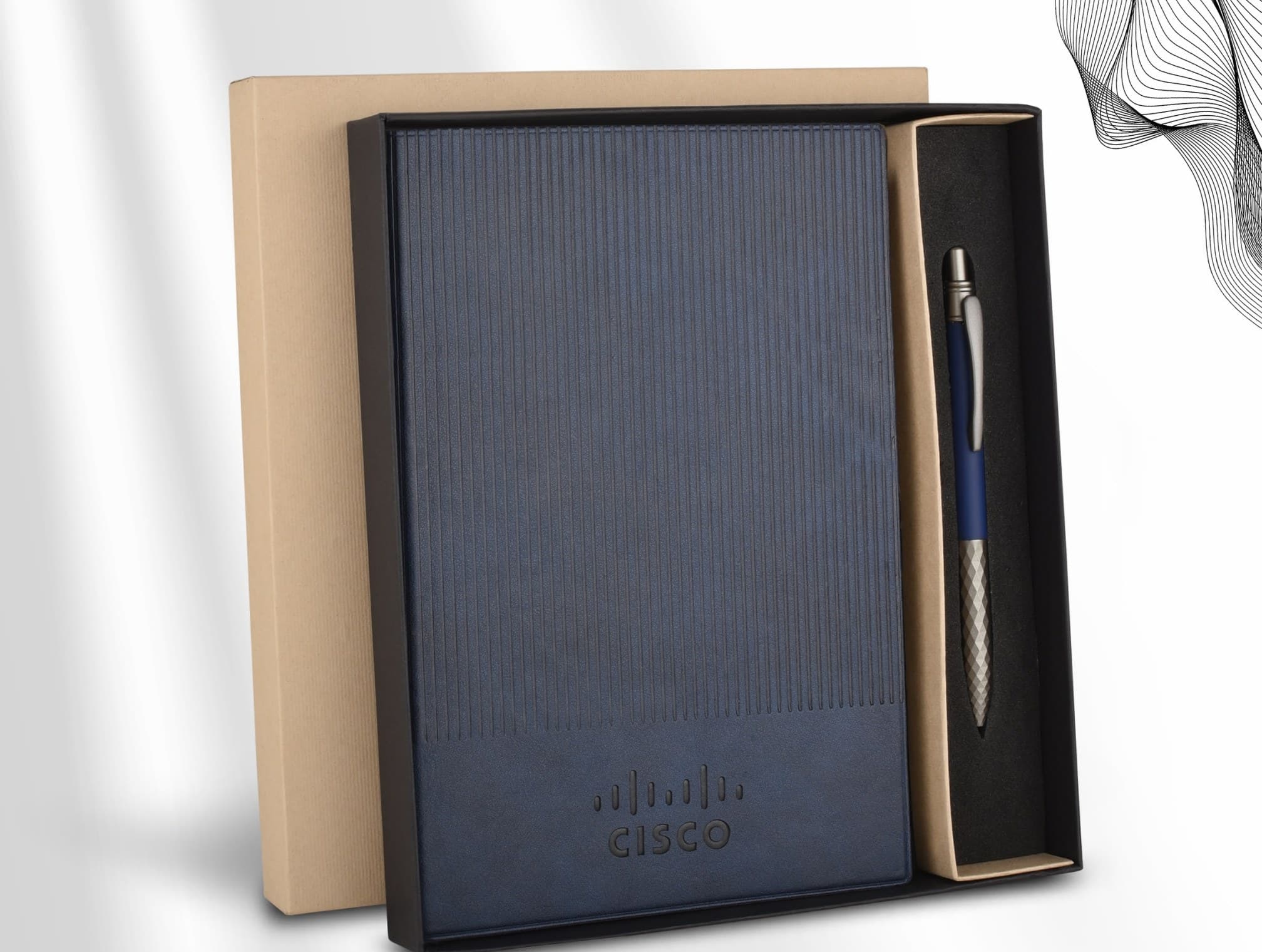 Ribbed Notebook & Pen Set