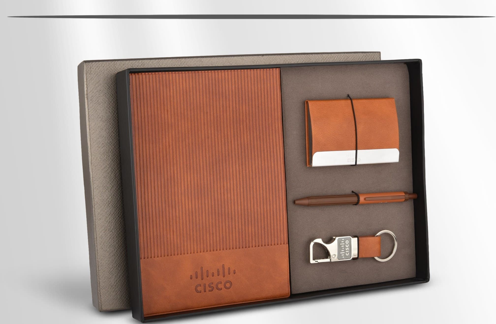 Leatherette Notebook Gift Set of Four