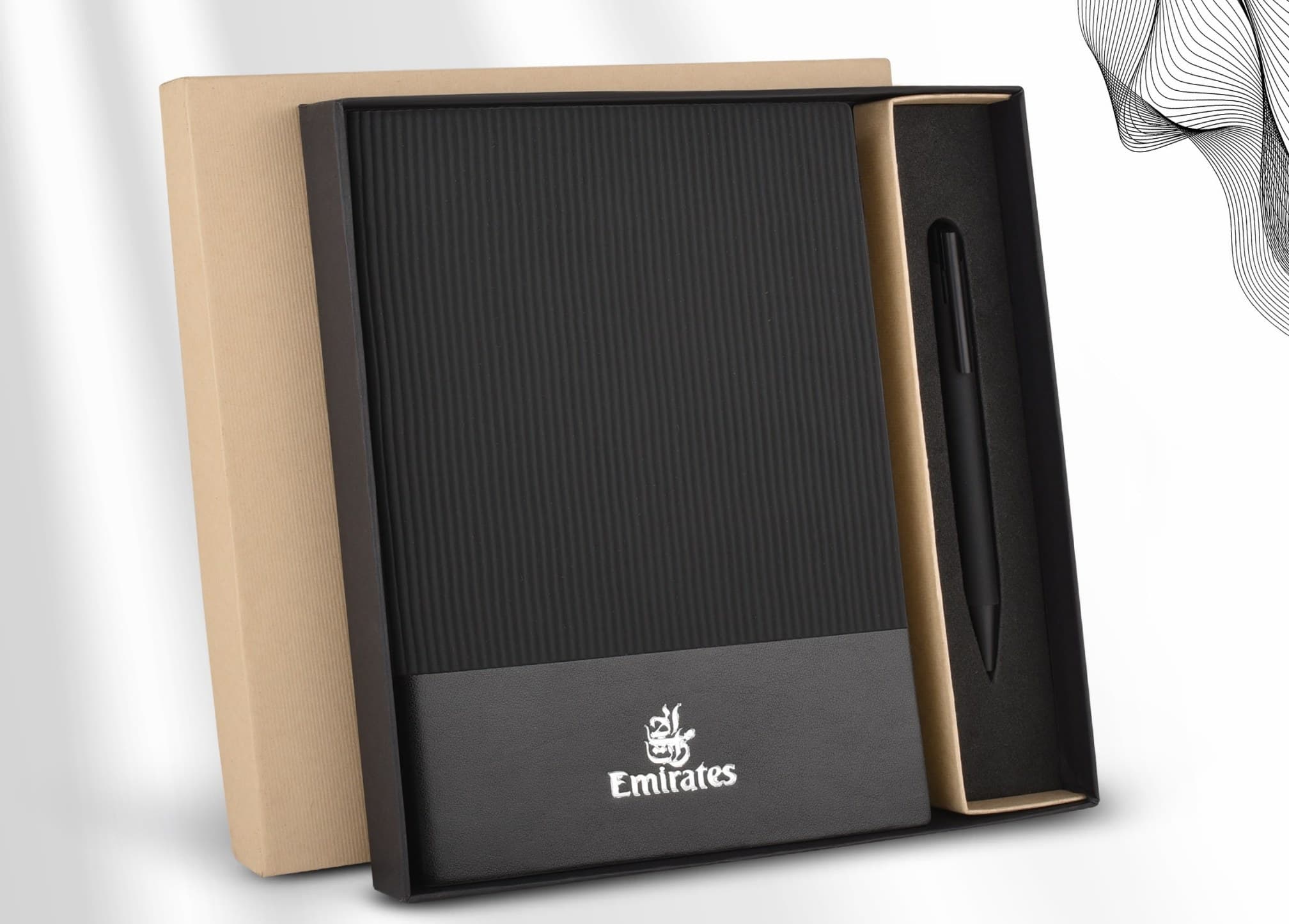 Ribbed Notebook & Pen Set