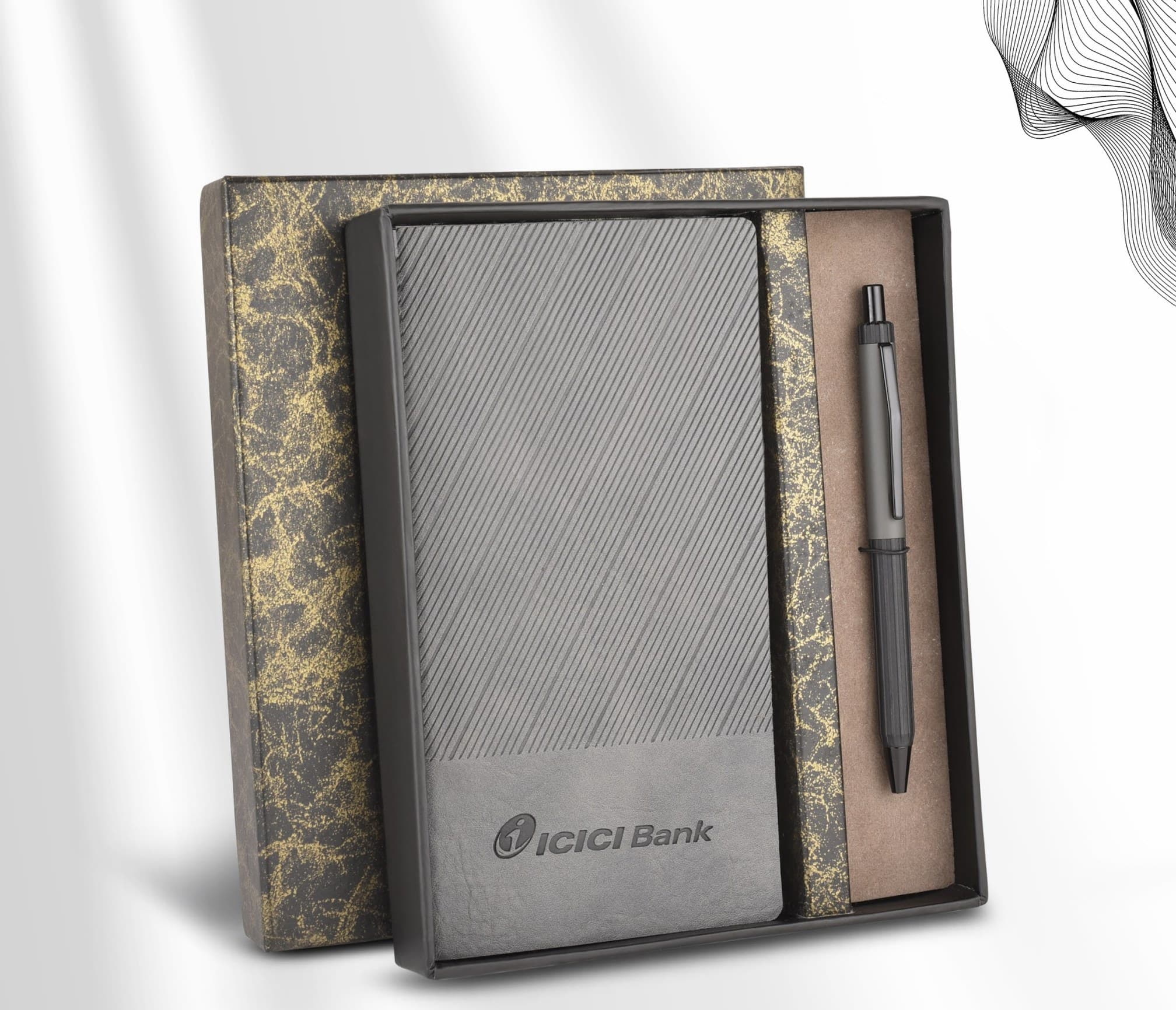 Textured A6 Notebook & Pen Set