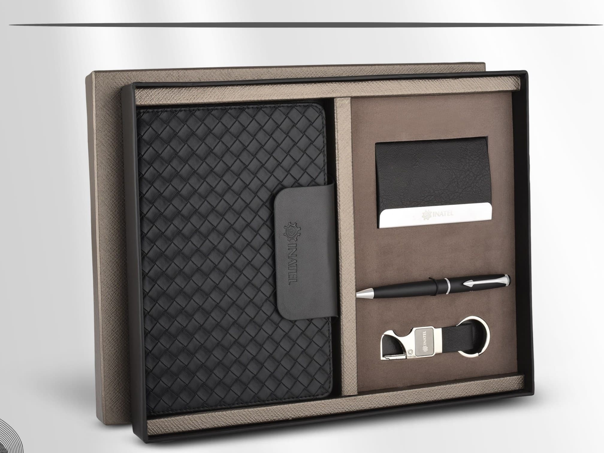 Basketweave Notebook Gift Set of Four