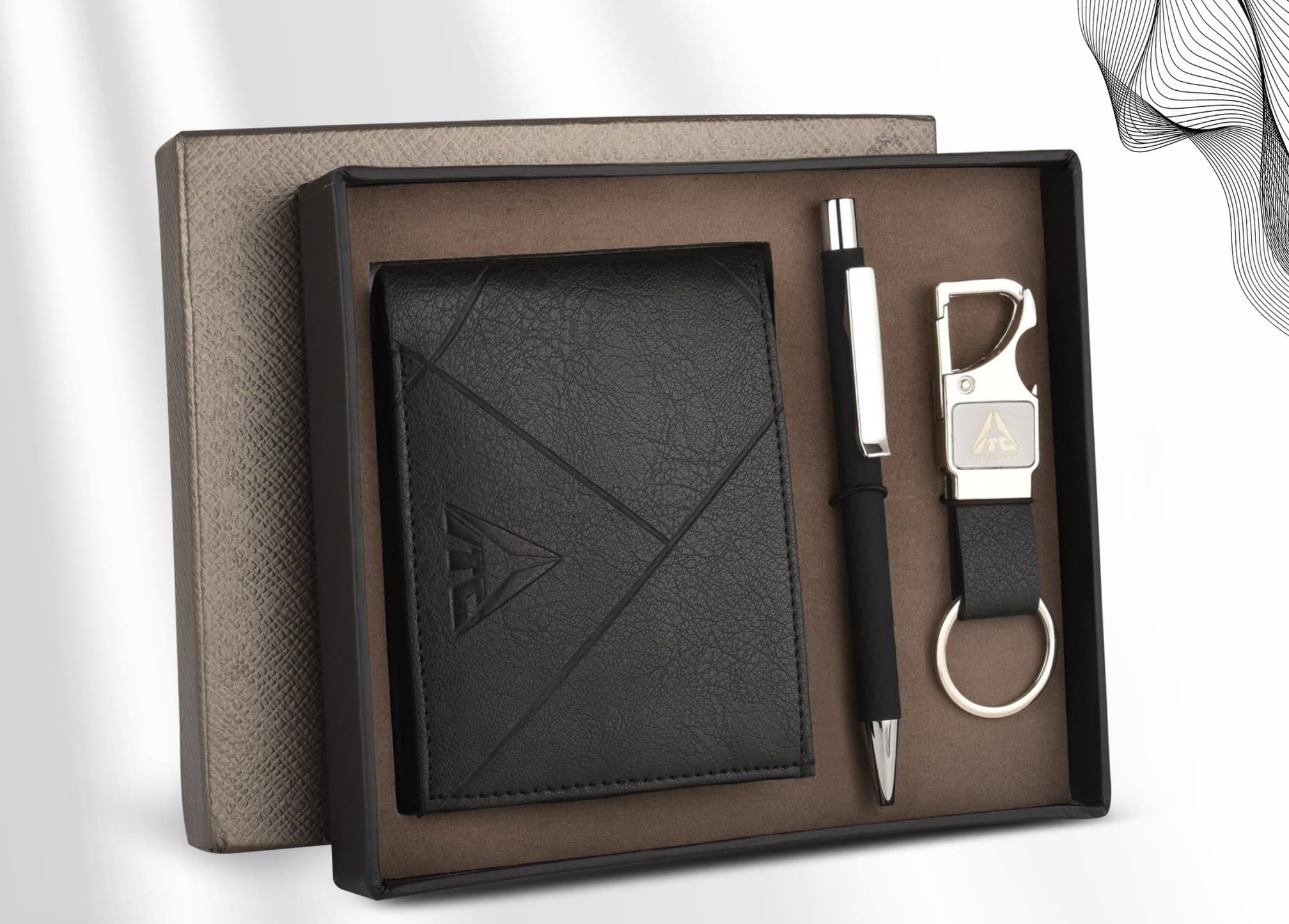 Leather Wallet Gift Set of Three