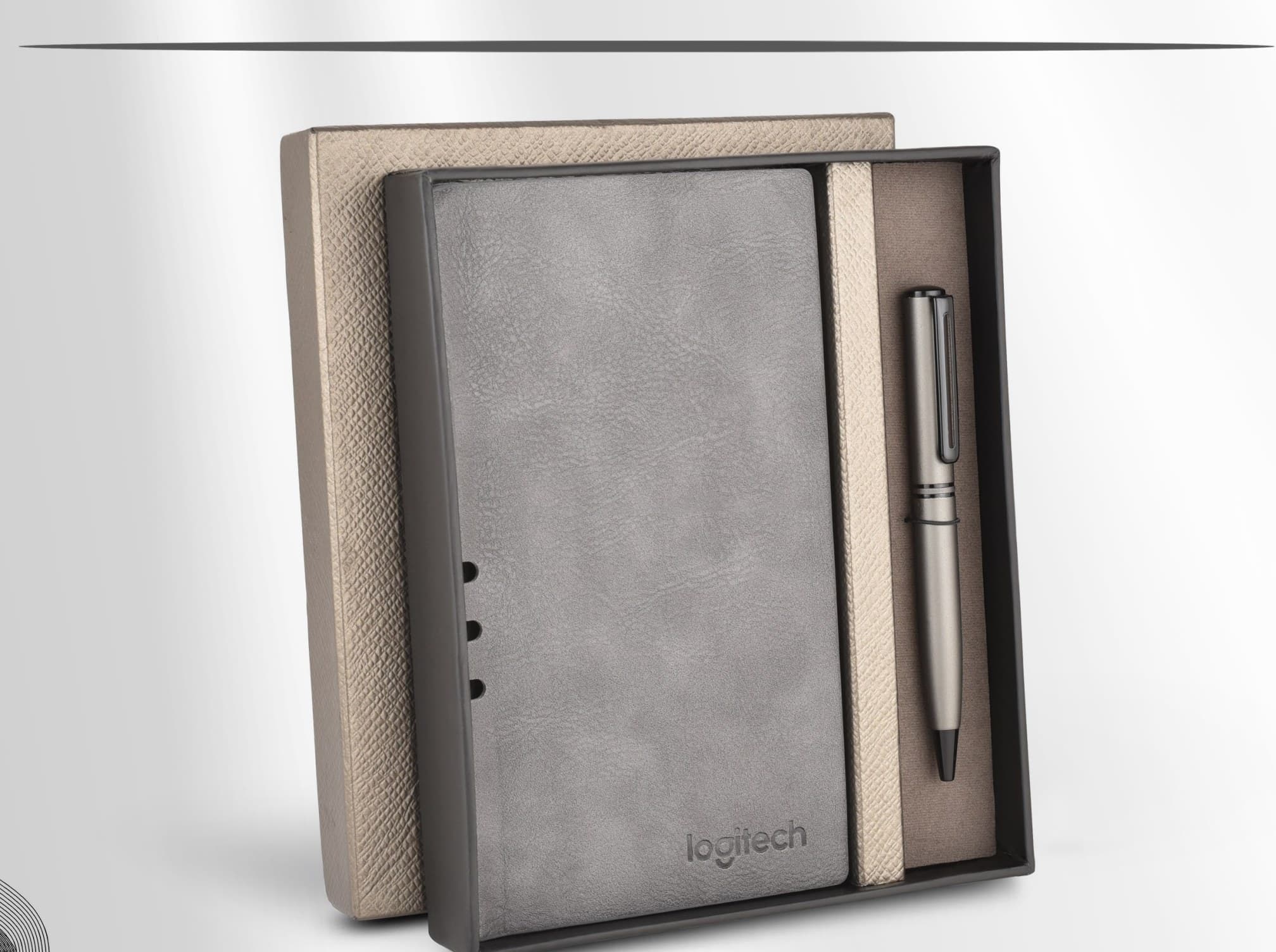 Suede-Finish A6 Notebook & Pen Set