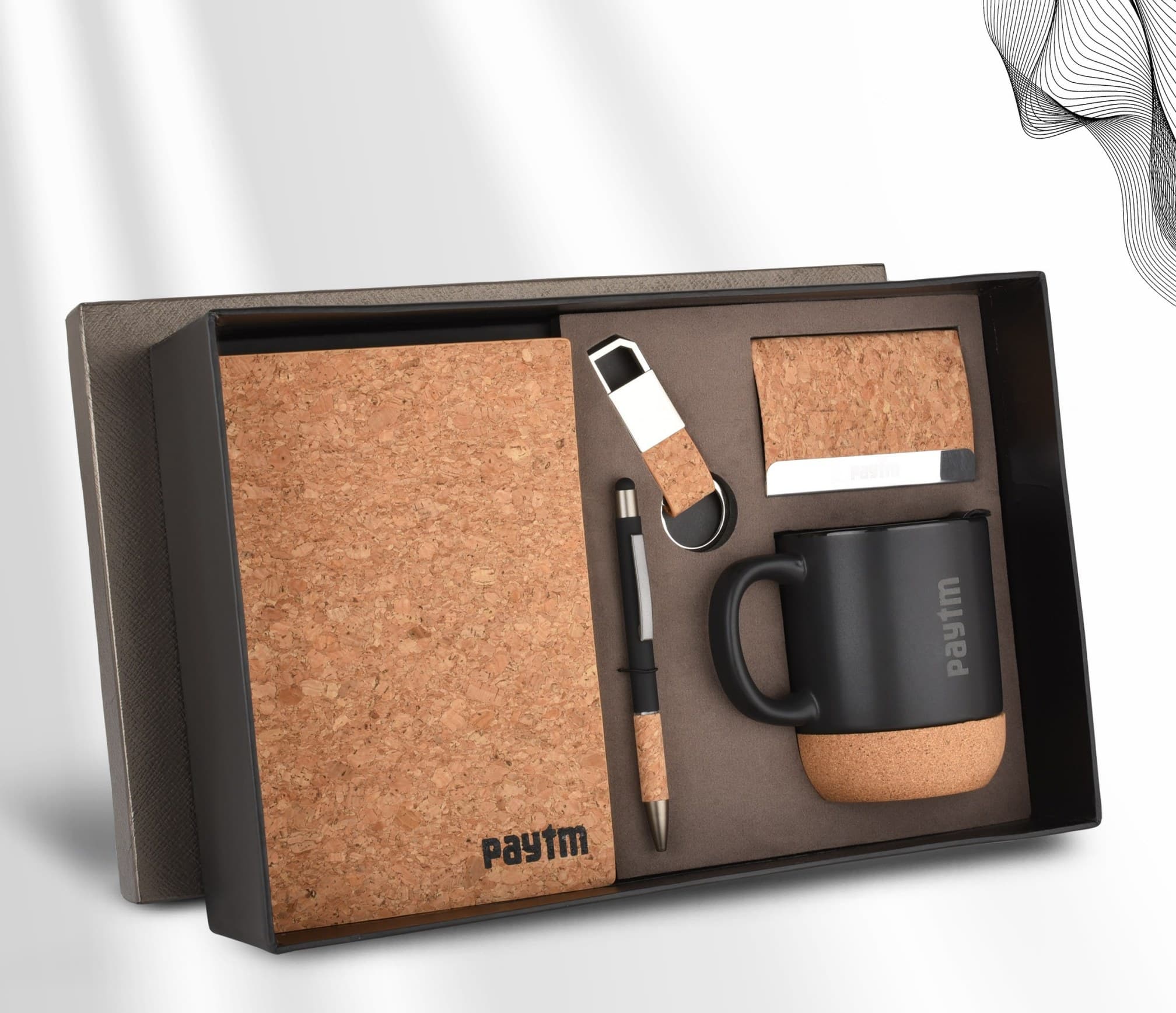 Cork & Ceramic Mug Gift Set of Five