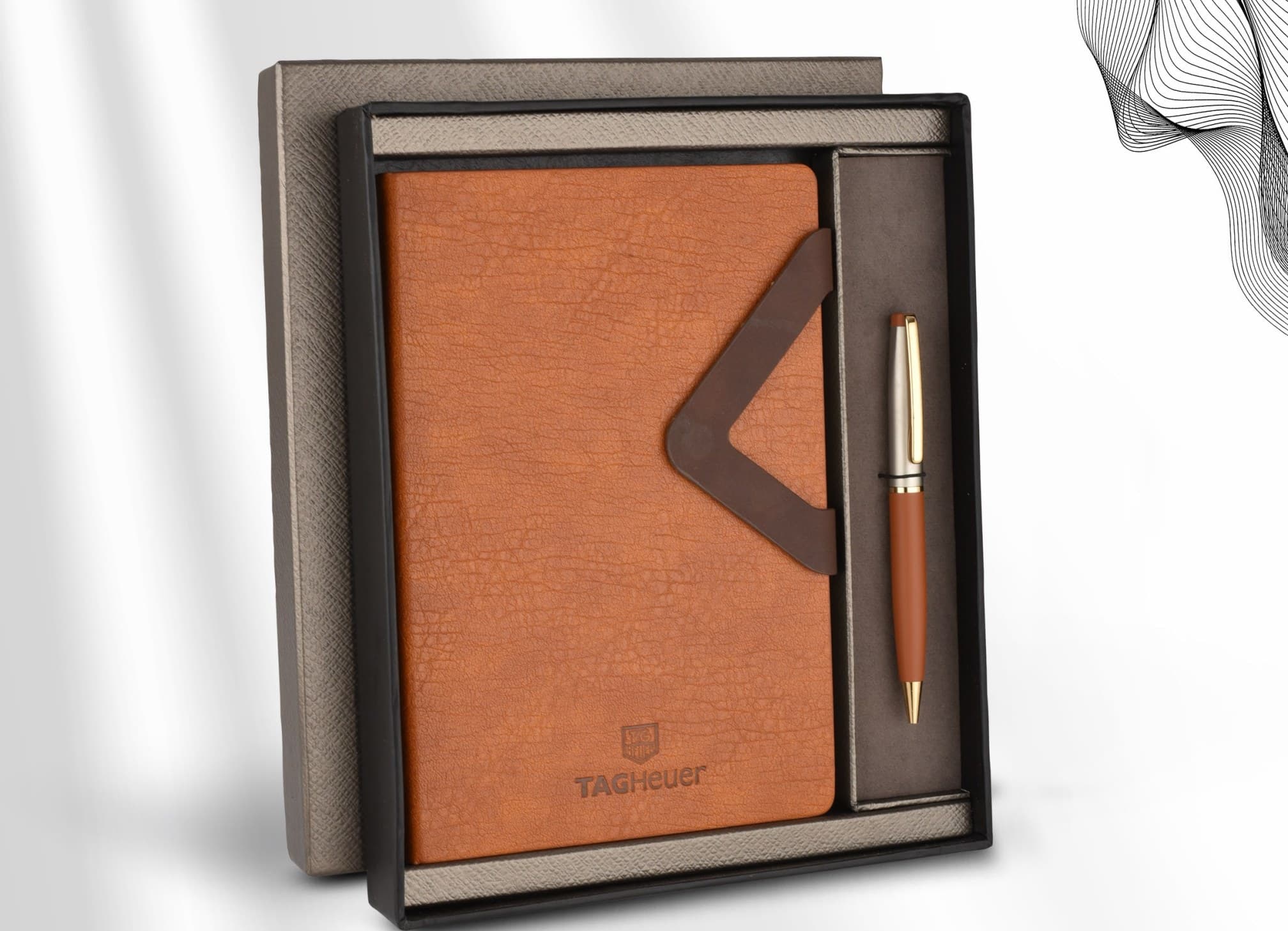 Crackle-Finish Notebook & Pen Set