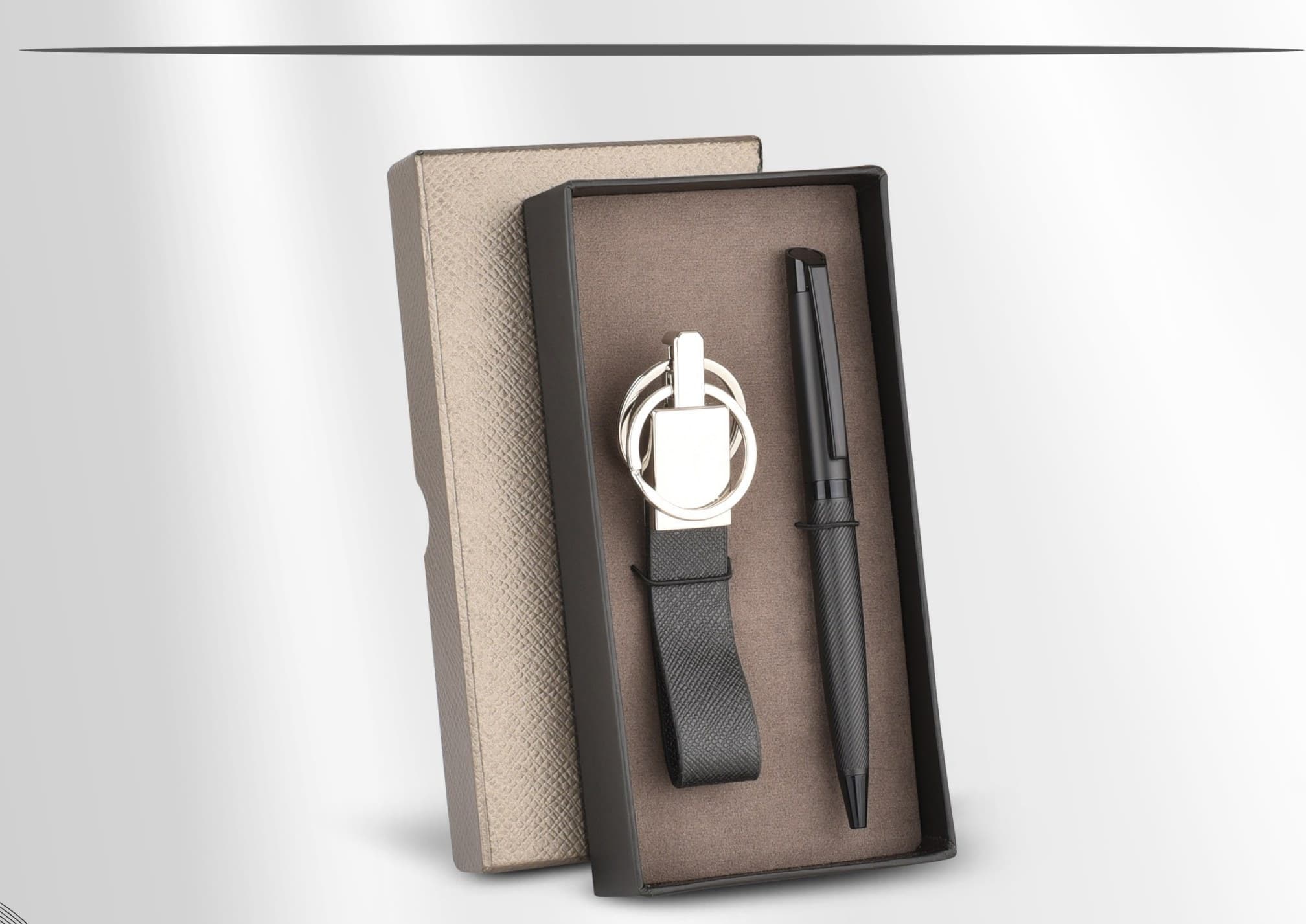 Metal Pen & Keychain Set