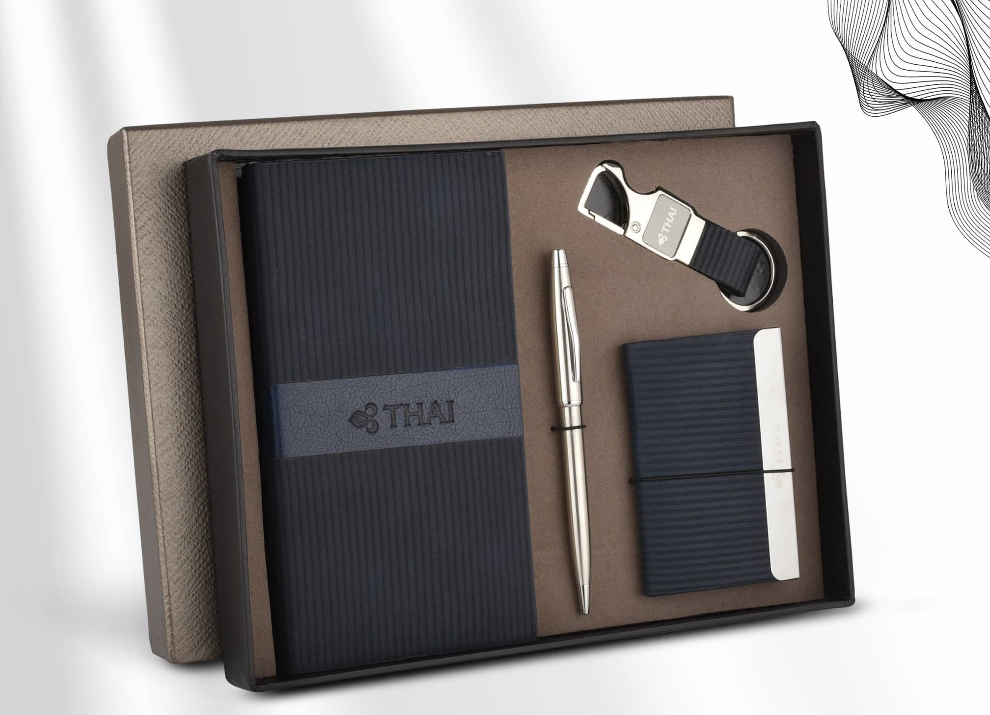 Ribbed A6 Notebook Gift Set of Four