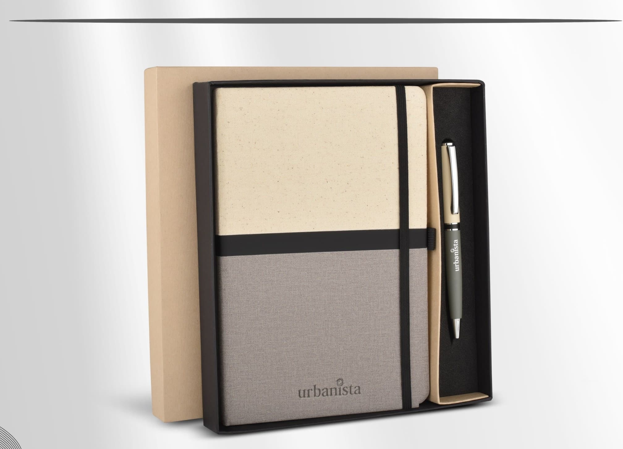 Canvas-Bound Notebook & Pen Set