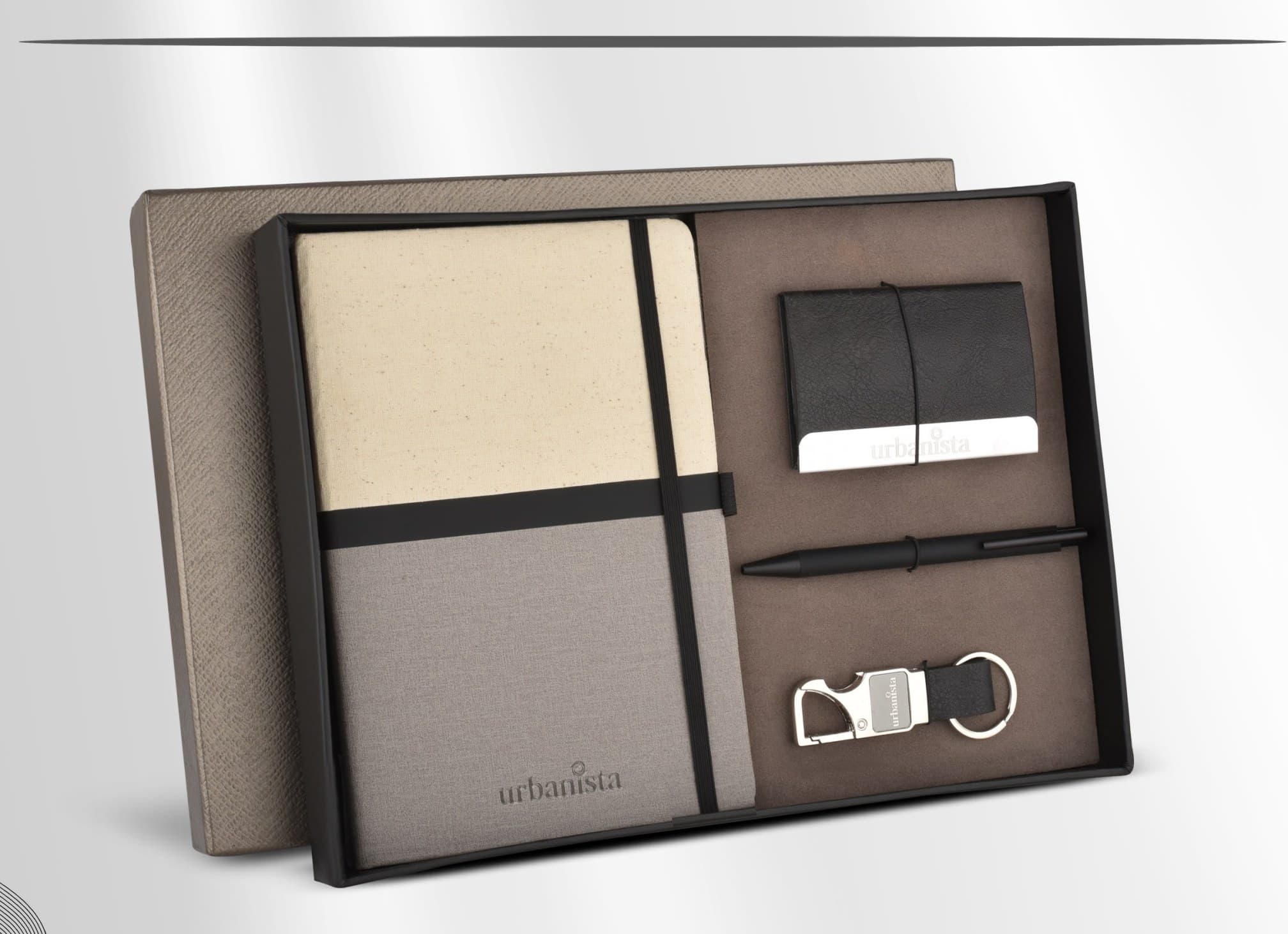 Canvas-Bound Notebook Gift Set of Four
