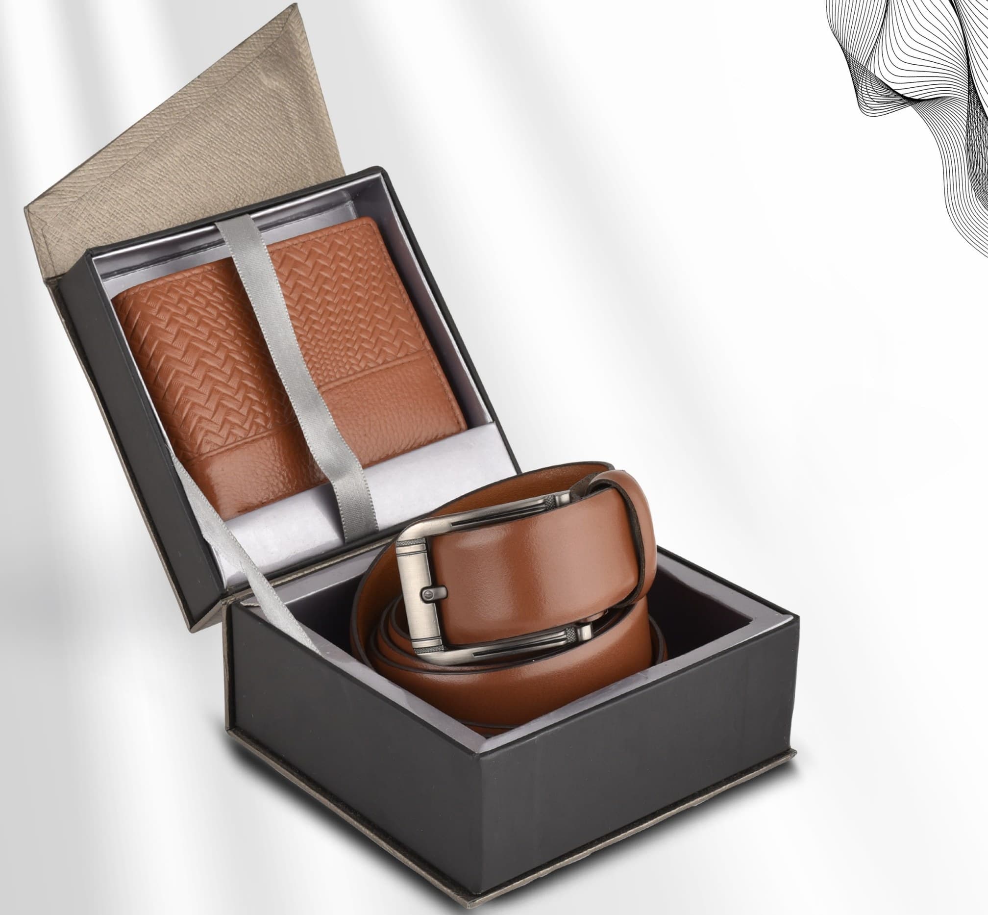 Herringbone Wallet & Belt Set